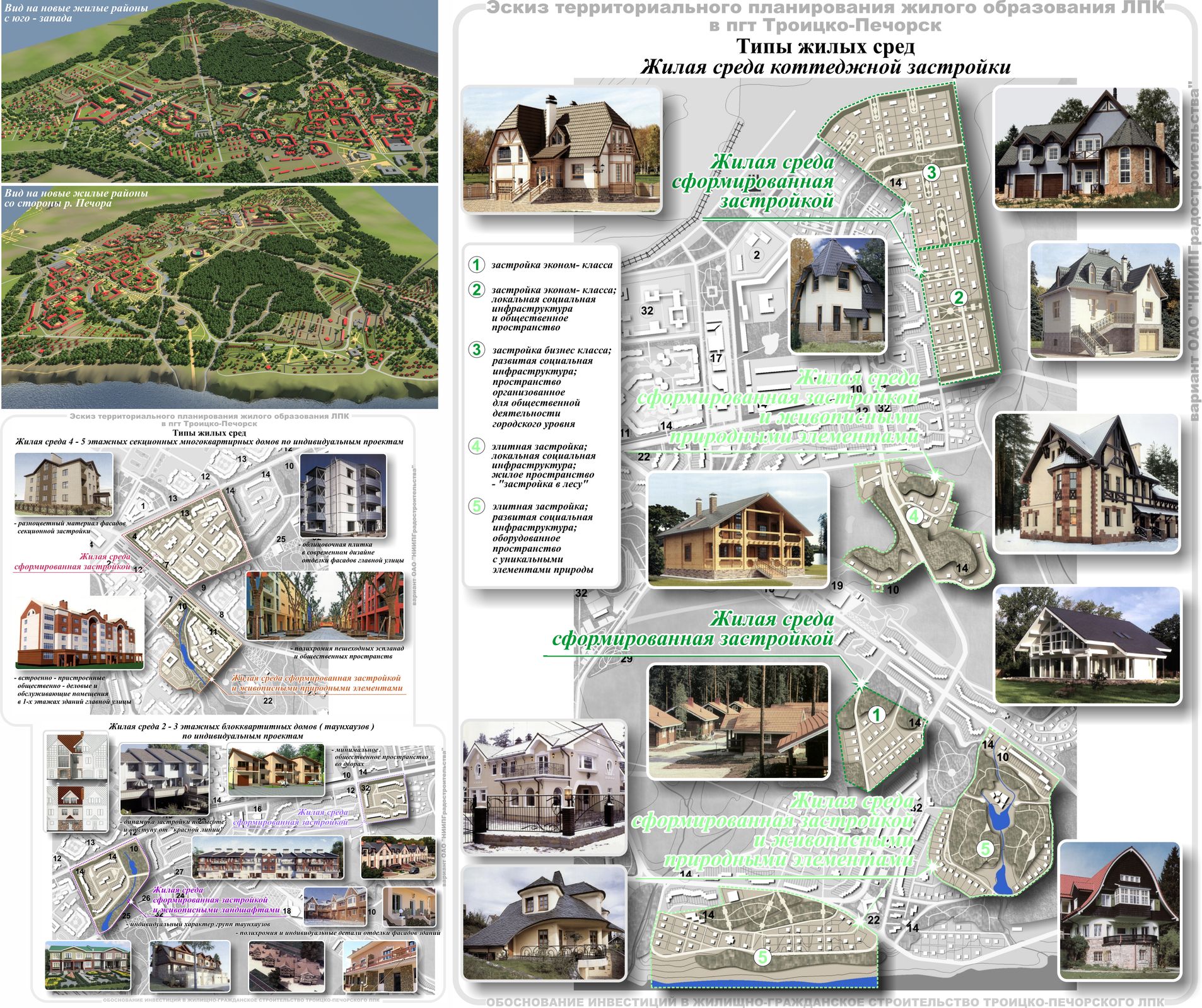 Эскиз территориального планирования жилого образования ЛПК в пгт Троицко-Печорск